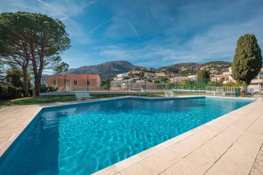 Appartement Familial 6P, Avec Piscine Et Tennis, Proche Mer Roquebrune-Cap-Martin Buitenkant foto